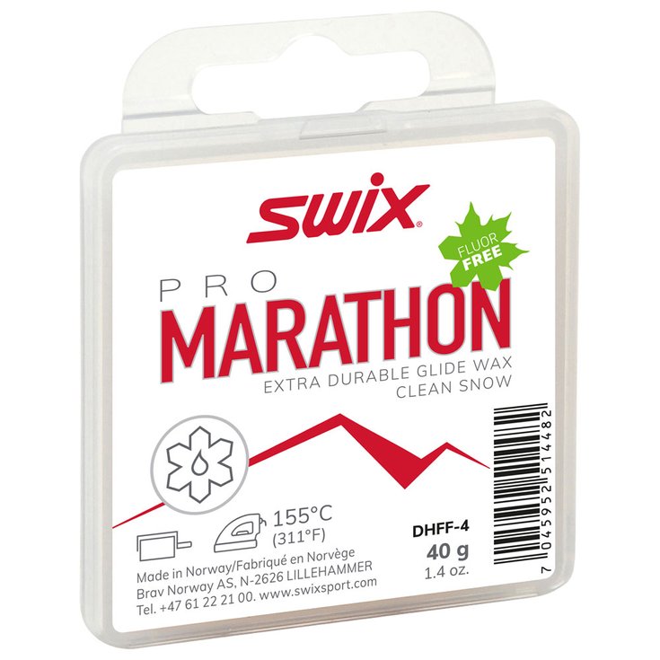 Swix Waxing Marathon White Fluor Free 40g Overview