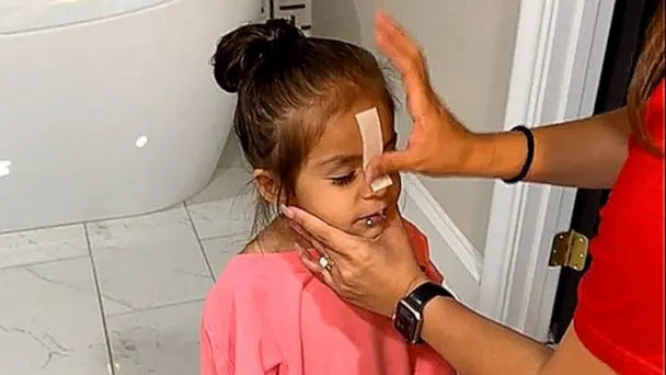 PHOTO: Leah Garcia shared a video on TikTok of her waxing her 3-year-old daughter's unibrow. The post has since sparked a debate online about kids and hair removal. (Courtesy of Leah Garcia)