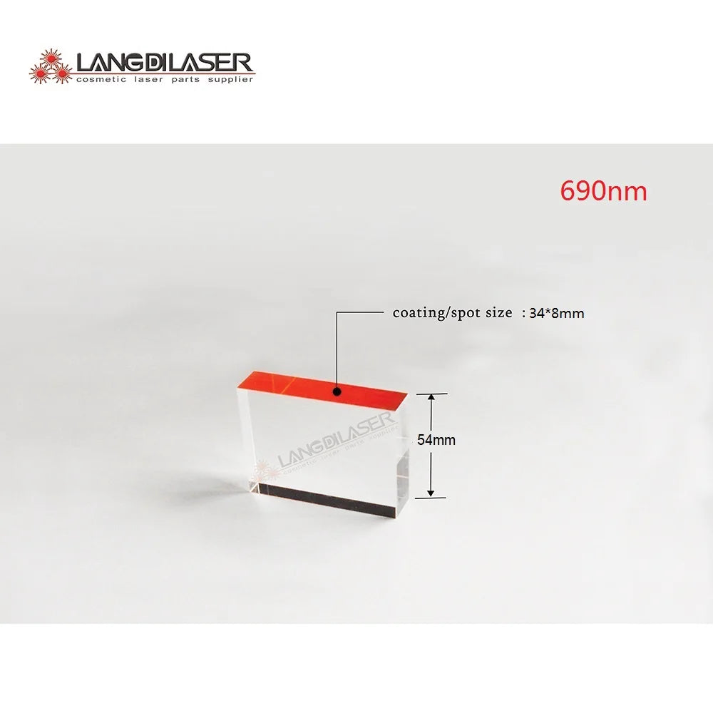 690nm ipl optic filter , size :34*8*54mm , window size/spot size : 34*8mm , wave : 690~1200nm for permanent hair removal