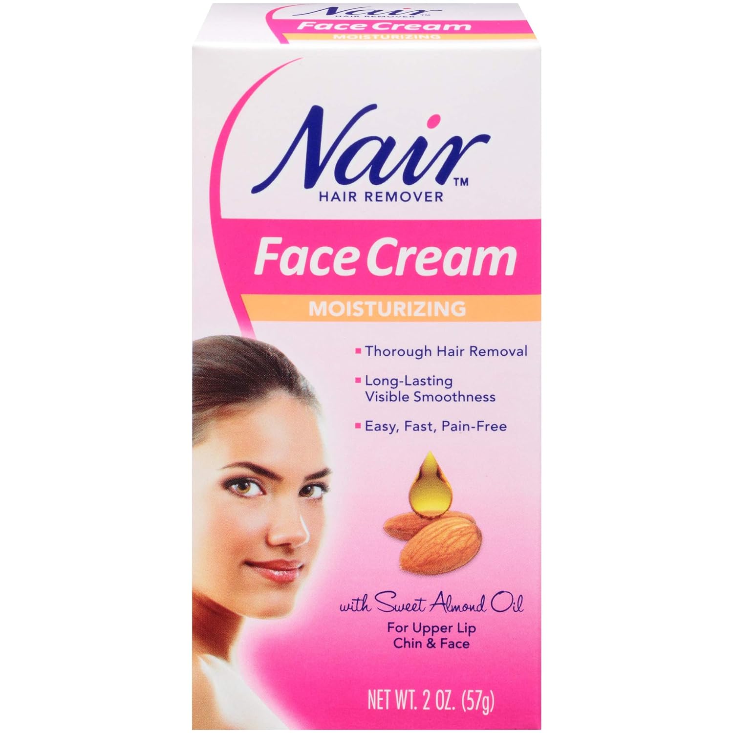 Nair Hair Remover Moisturizing Face Cream 2OZ