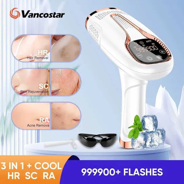 Epilator Upgraded Laser Hair Removal Cooling 3in1 At-Home Rejuvenation Acne Remove Painless Permanent Hair Remove for Women IPL Epilator G240809