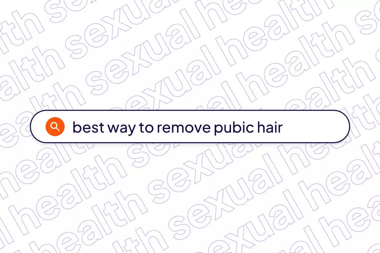 search bar that says best way to remove pubic hair