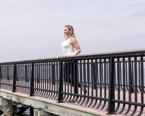 Jacqueline London stands near the waterfront in Keyport on Tuesday, April 30, 2024. London, a transgender woman was denied gender-affirming care while a patient in Greystone Park Psychiatric Hospital.Will Morales | For NJ Advance Media