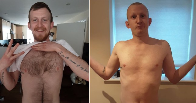 Man enjoying pints with friends online ends up waxing and shaving all his hair off for the NHS