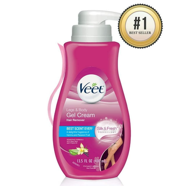 Veet Gel Hair Remover Cream, Sensitive Formula, 13.5 oz (Pack of 3)