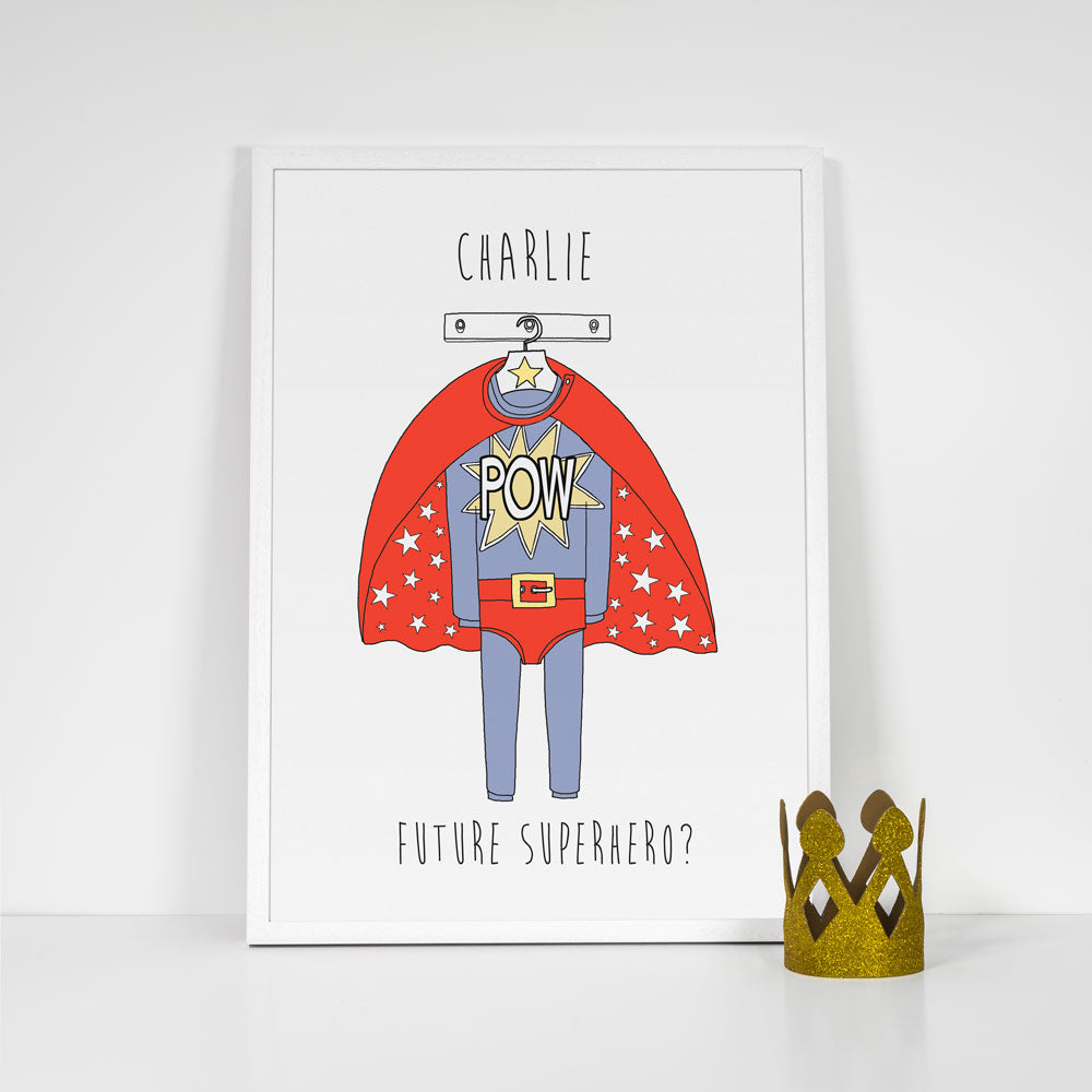 Personalised Future Superhero Boys Print