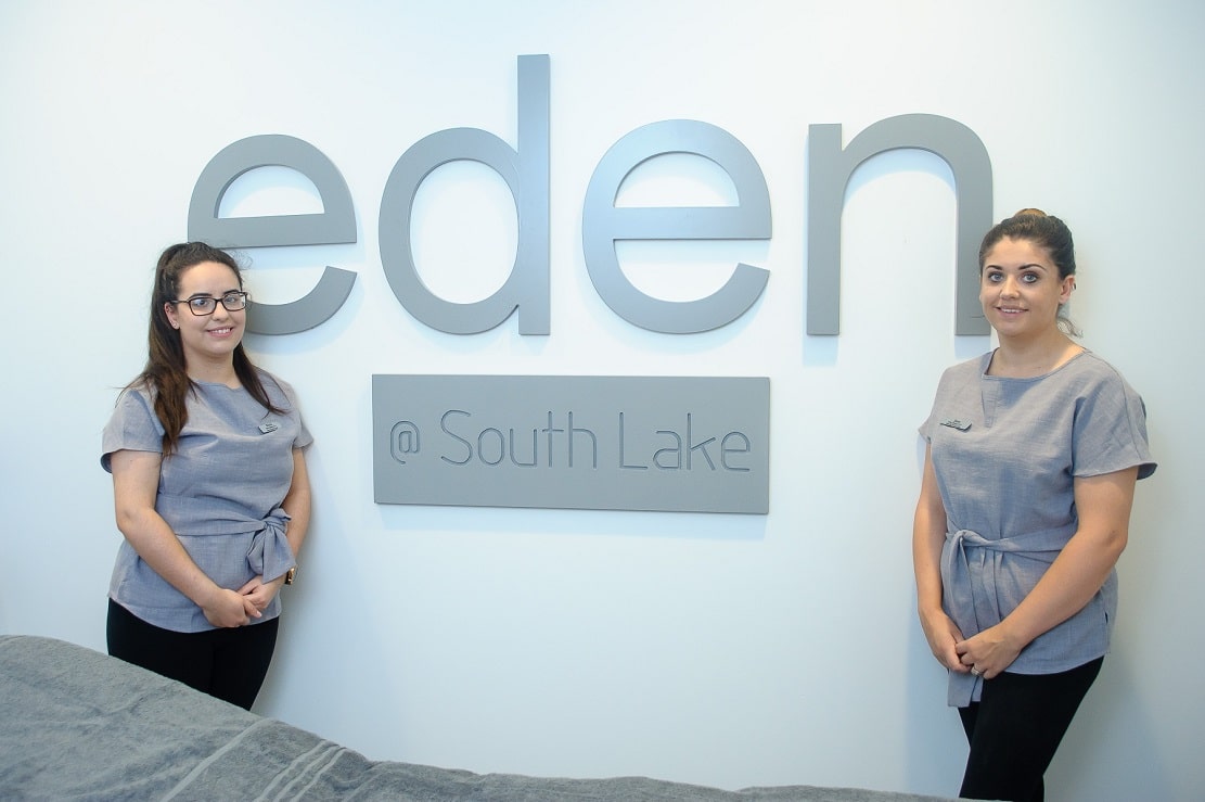 Sara Strain (right) owns not only the Eden Beauty premises in Portadown but has also set up shop at the spa in the South Lake Centre