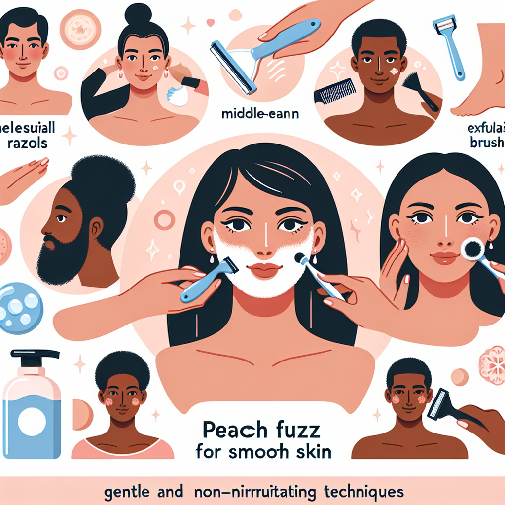 "Eliminate Peach Fuzz: Gentle and Non-Irritating Techniques for Smooth Skin"