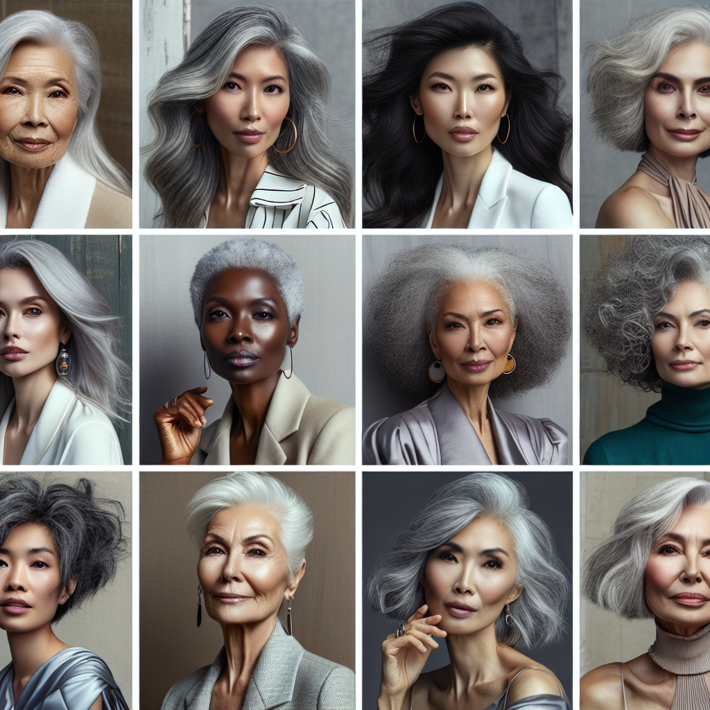 "Top 15 Renowned Mature Models Embracing Their Gray Hair"