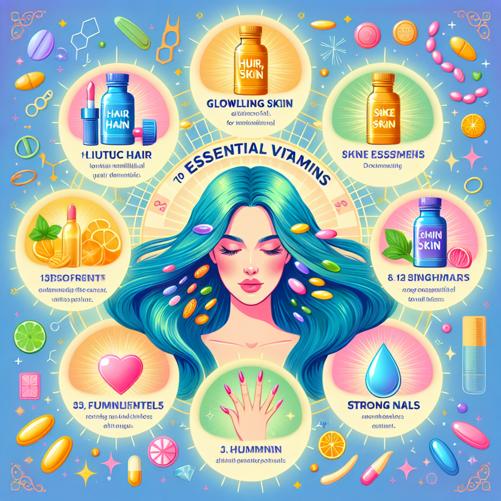 "Unlock Radiance: Top 10 Essential Vitamins for Lustrous Hair, Glowing Skin and Strong Nails"