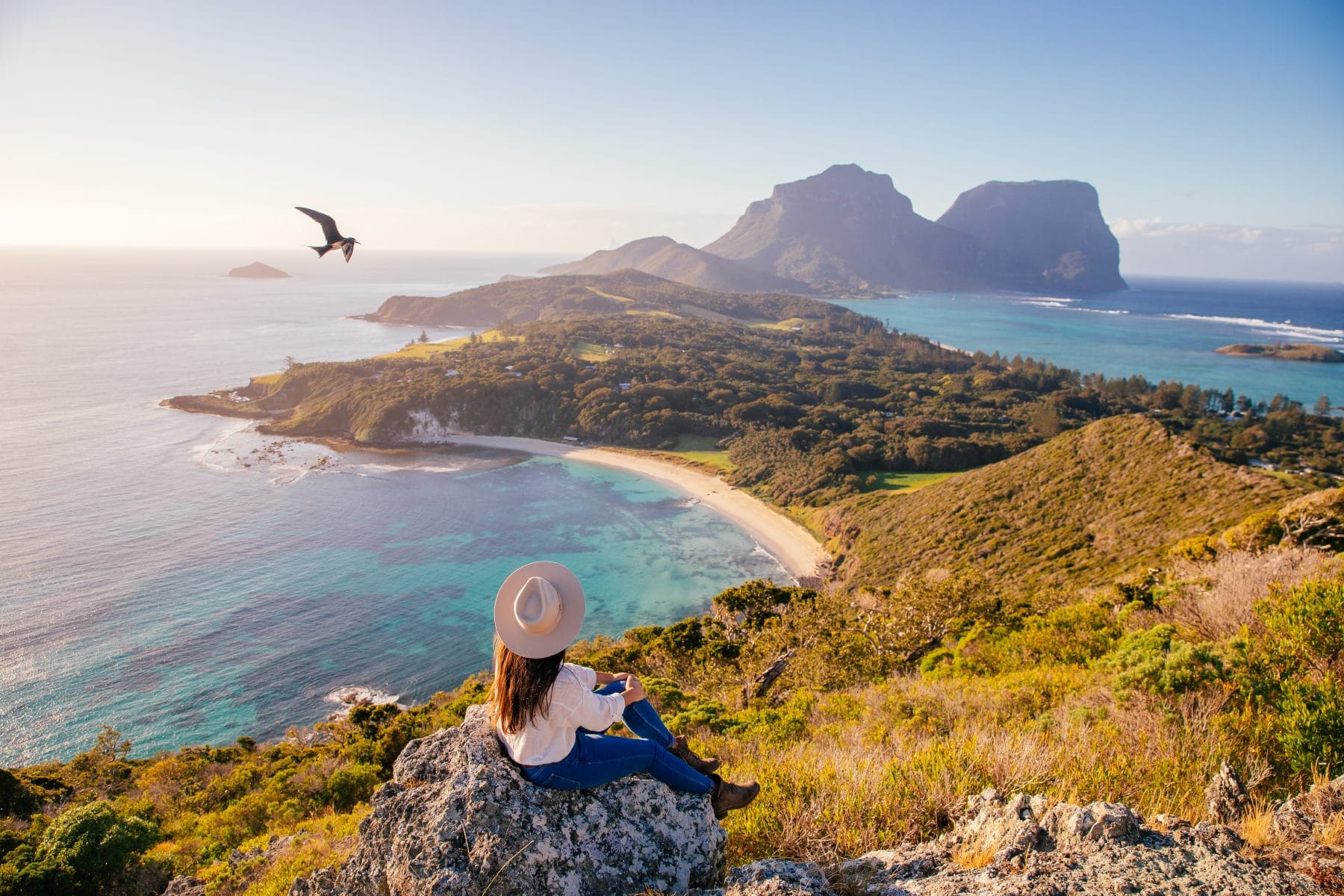 Watching the sunrise on Lord Howe Island.