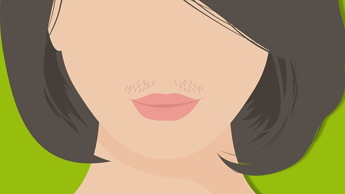 Facial hair on lady